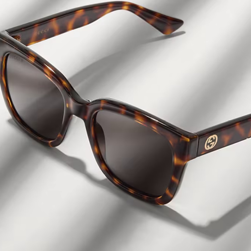Gucci Brown Havana Tortoise Sunglasses